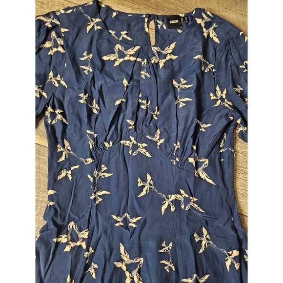 ASOS Blue Bird Dress Petite Size 6 Skater Vintage Style - Picture 3 of 12